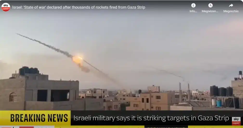 A Hezbollah is rakétákkal lőtte Izraelt Fotó: kepernyokep