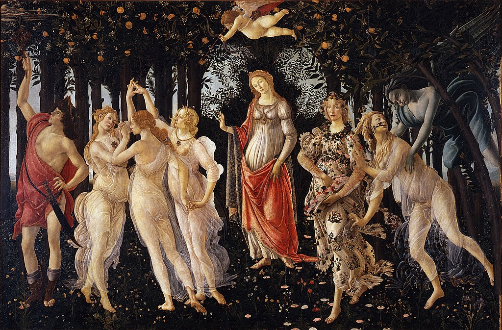 Botticelli: A Tavasz - Fotó: wikimedia-közkincs