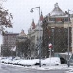 Tudtuk, hogy havazni fog, mégis váratlanul érte a budapesti autósokat fotó: MTI