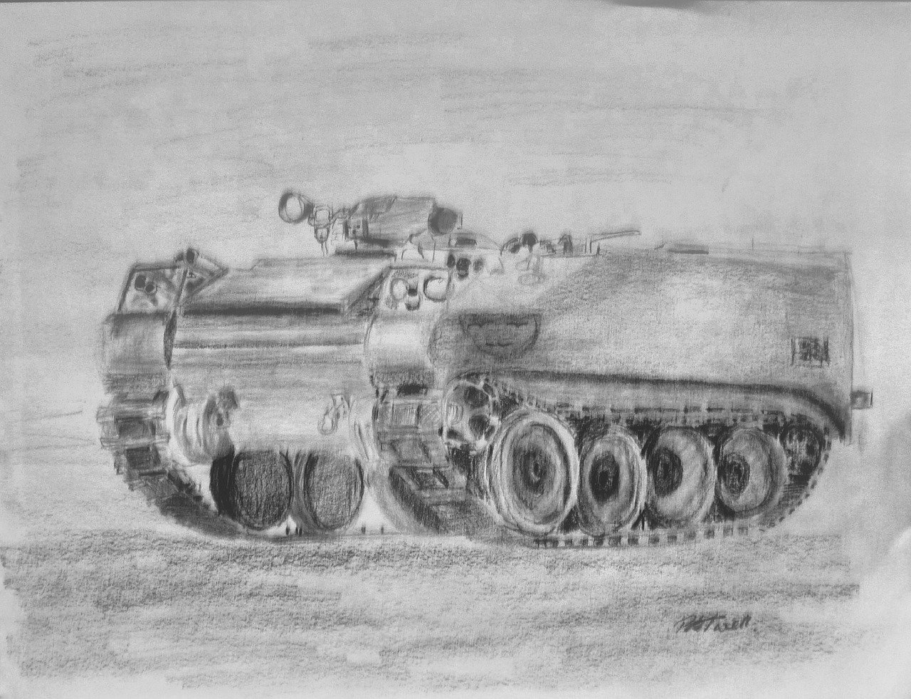 Akár le is rajzolhatják, az M113-as harckocsit, és azon gyakorolhatnak a katonák Fotó: Illusztráció / Pixabay