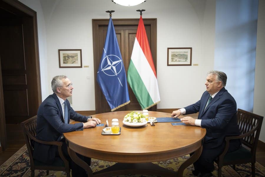 Orbány és Stoltenberg / Fotó: MTI