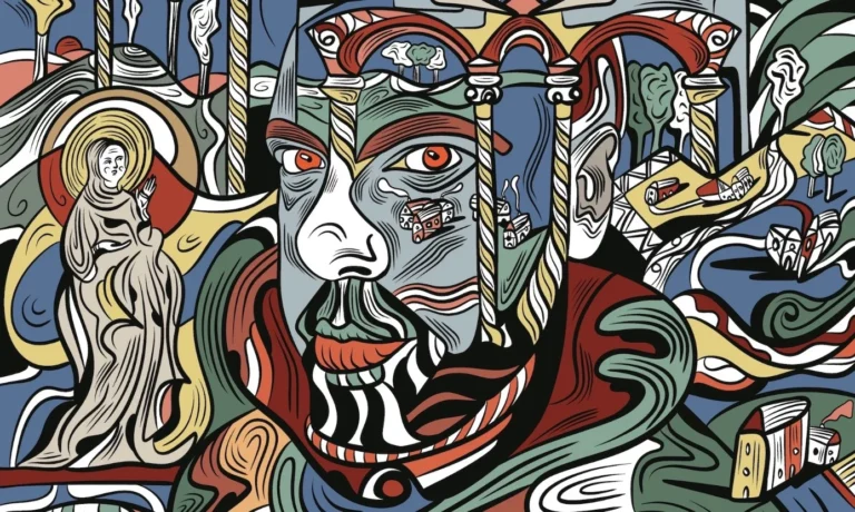 Varga László: Koraközépkori önarckép (részlet)