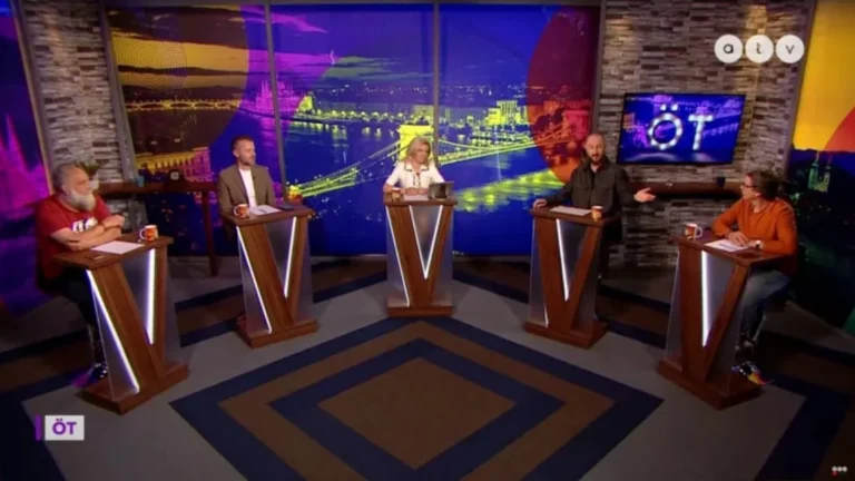 A kép jobb szélén Hont András / ATV képernyőfotó