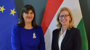 Laura Codruţa Kövesi és Görög Márta / Fotó: Igazságügyi Minisztérium